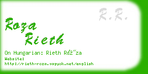 roza rieth business card